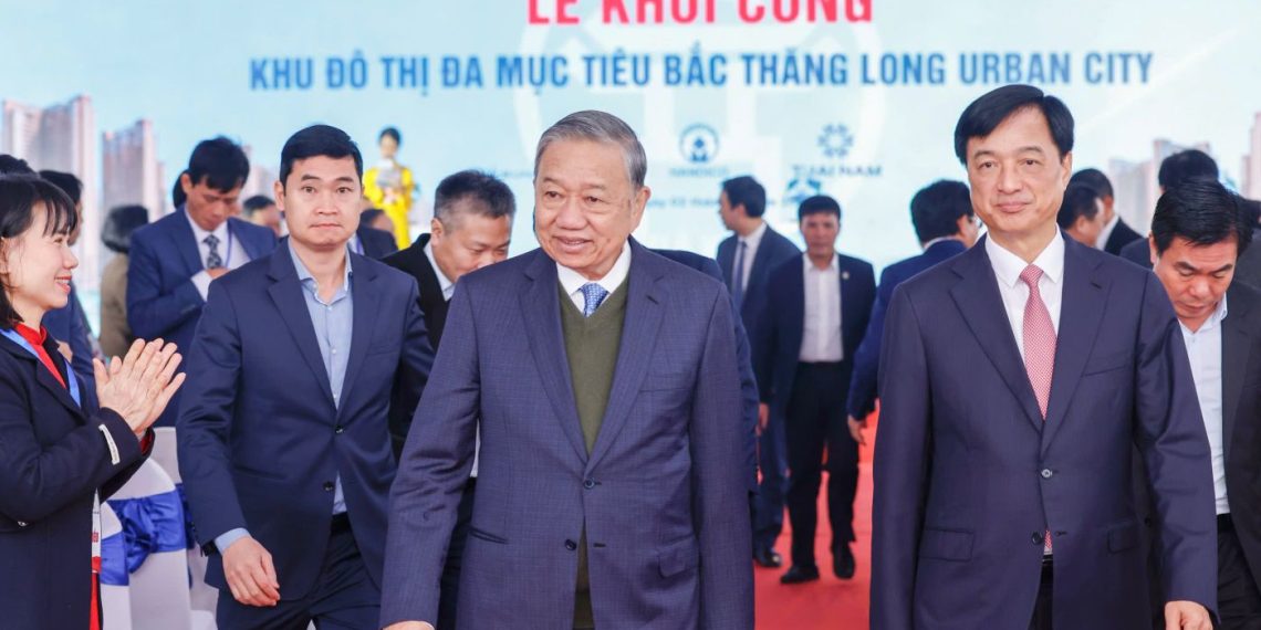 Tổng Bí thư Tô Lâm dự lễ khởi công dự án Khu đô thị đa mục tiêu tại Hà Nội